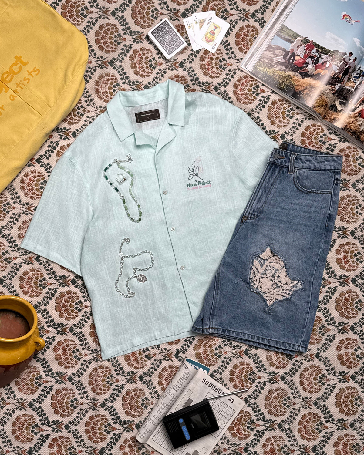 Kimchi Resort Shirt Aqua Green