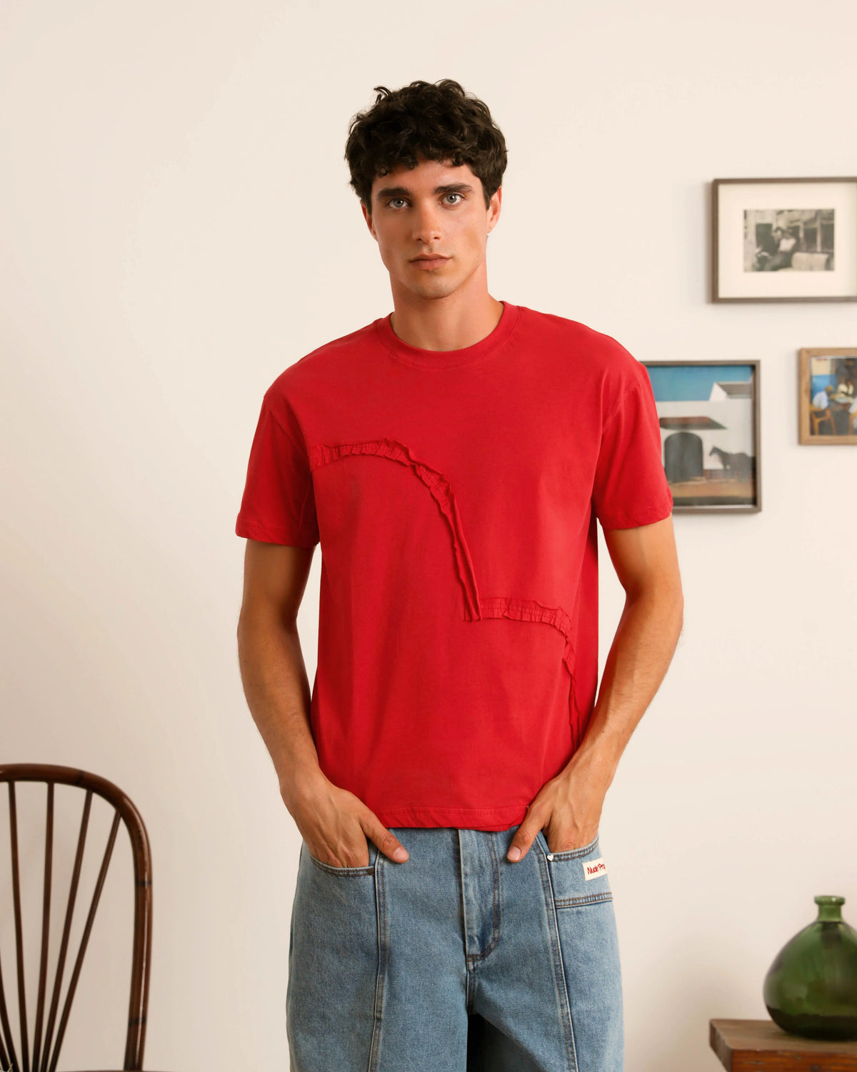 Heart Slim Tee Red