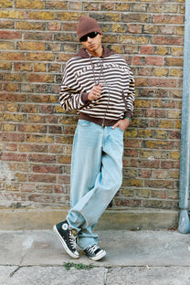Clyde Zip-Up Hoodie Brown