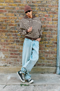 Clyde Zip-Up Hoodie Brown