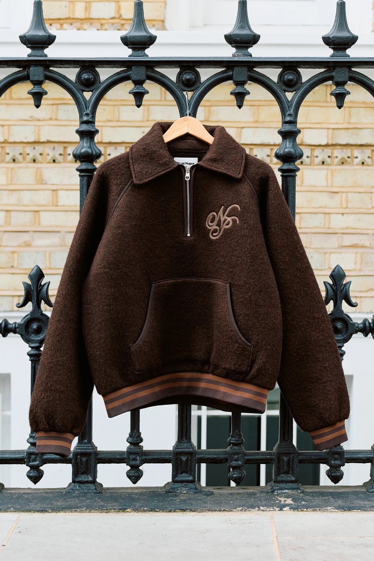 Teddy Quarter-Zip Brown