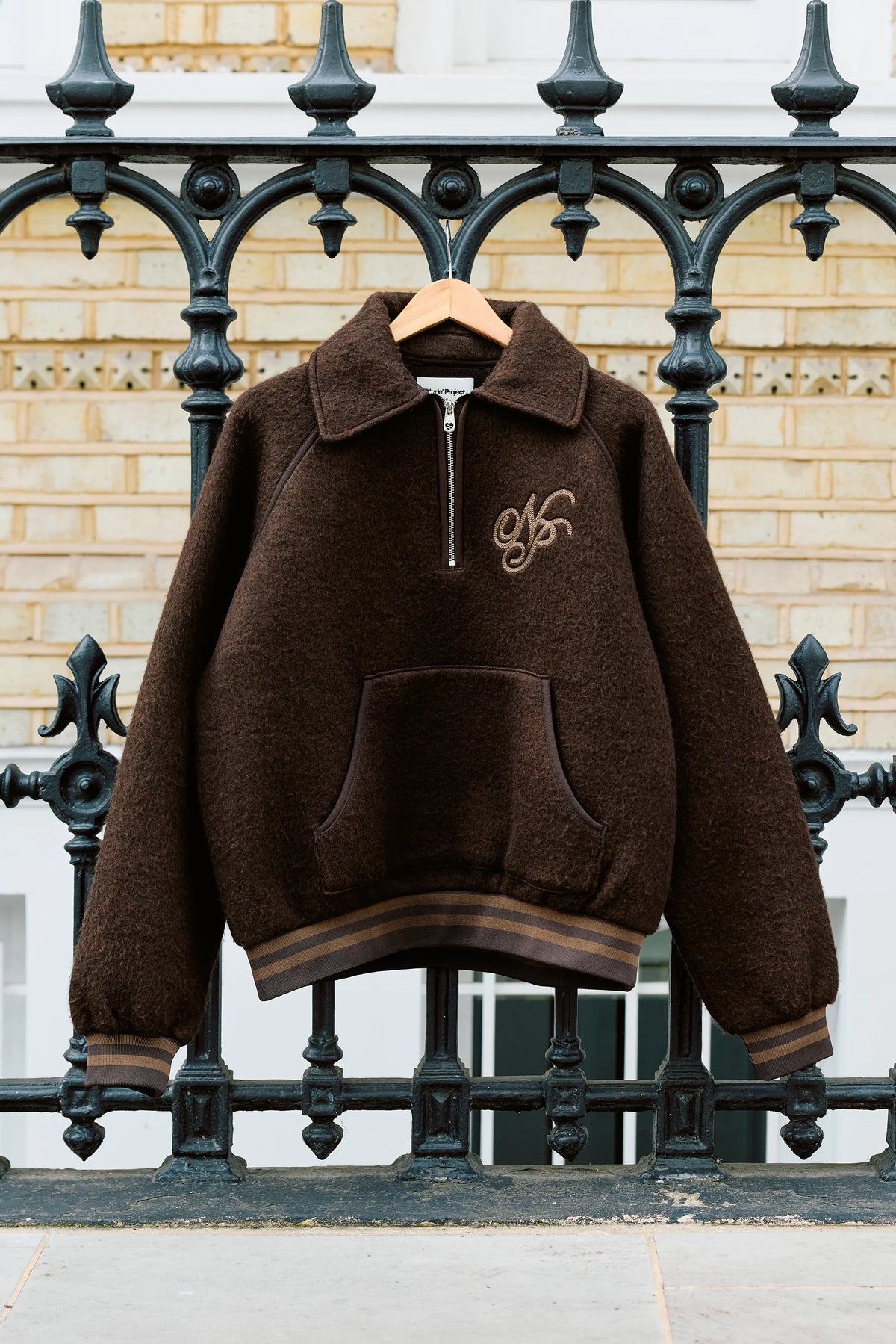 Teddy Quarter-Zip Brown