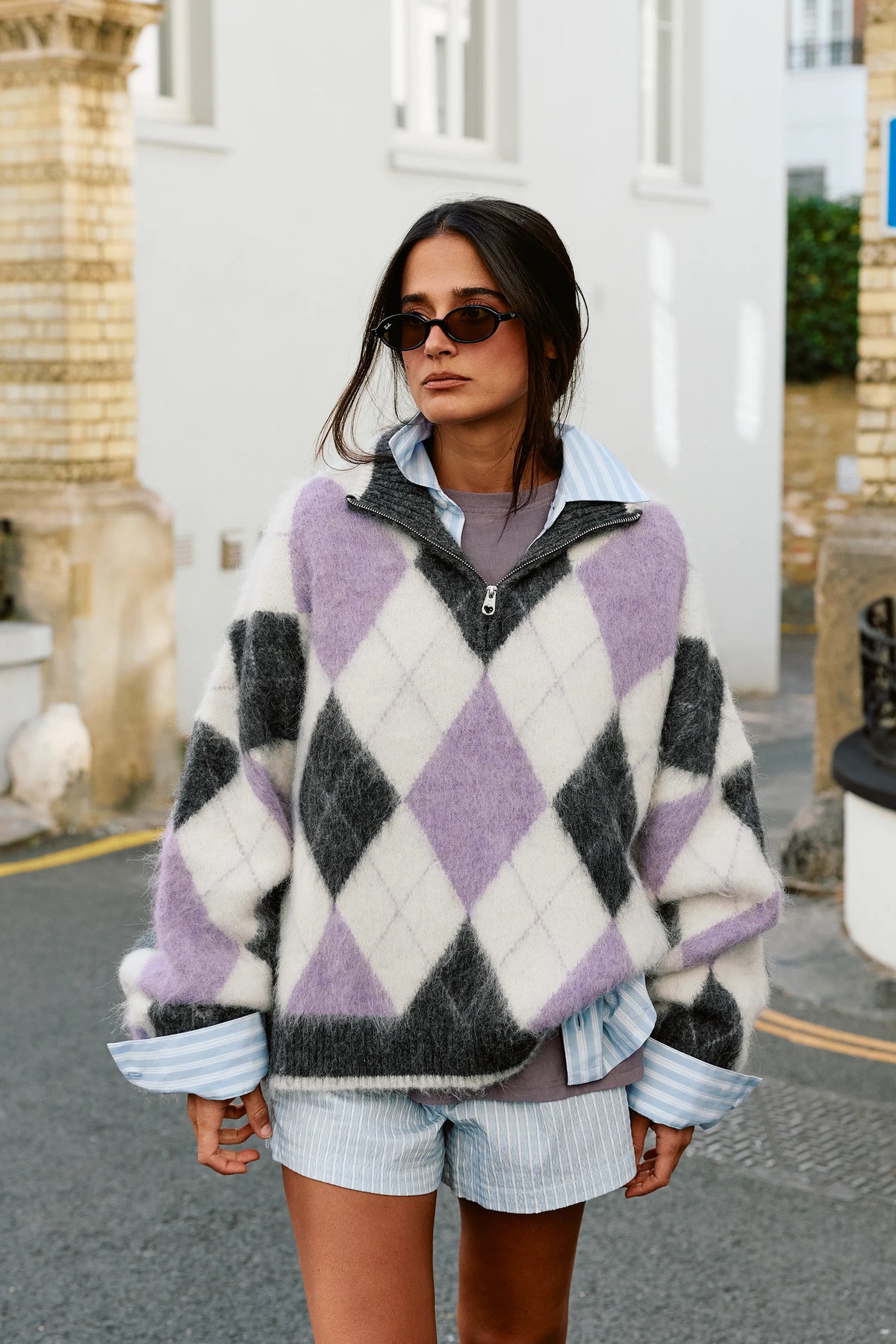 Juliet Quarter-Zip Knit Sweater
