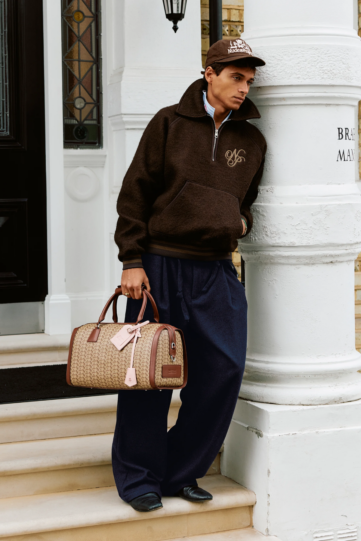 Teddy Quarter-Zip Brown