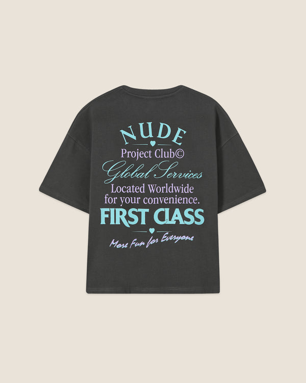 FIRST CLASS CROPPED TEE ASH