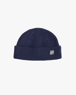 FISHERMAN BEANIE WITH PIN NAVY