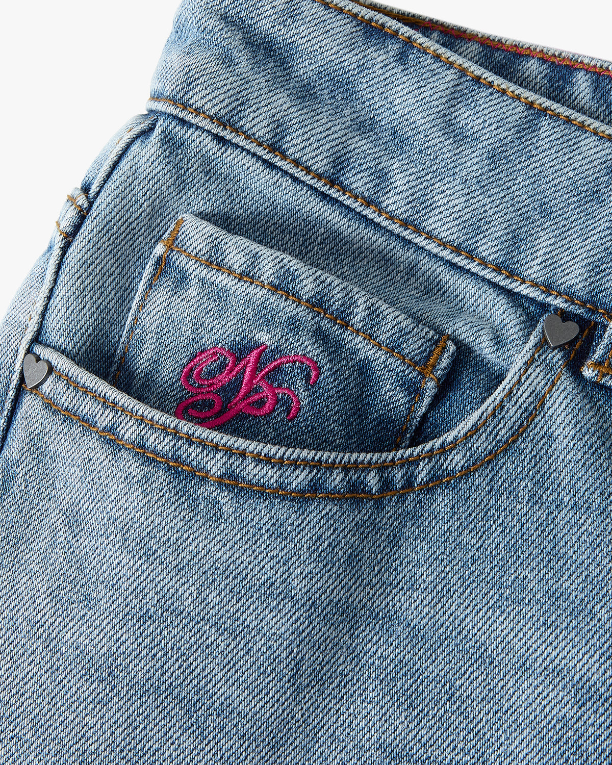 Pantalón Corto Denim Flowers