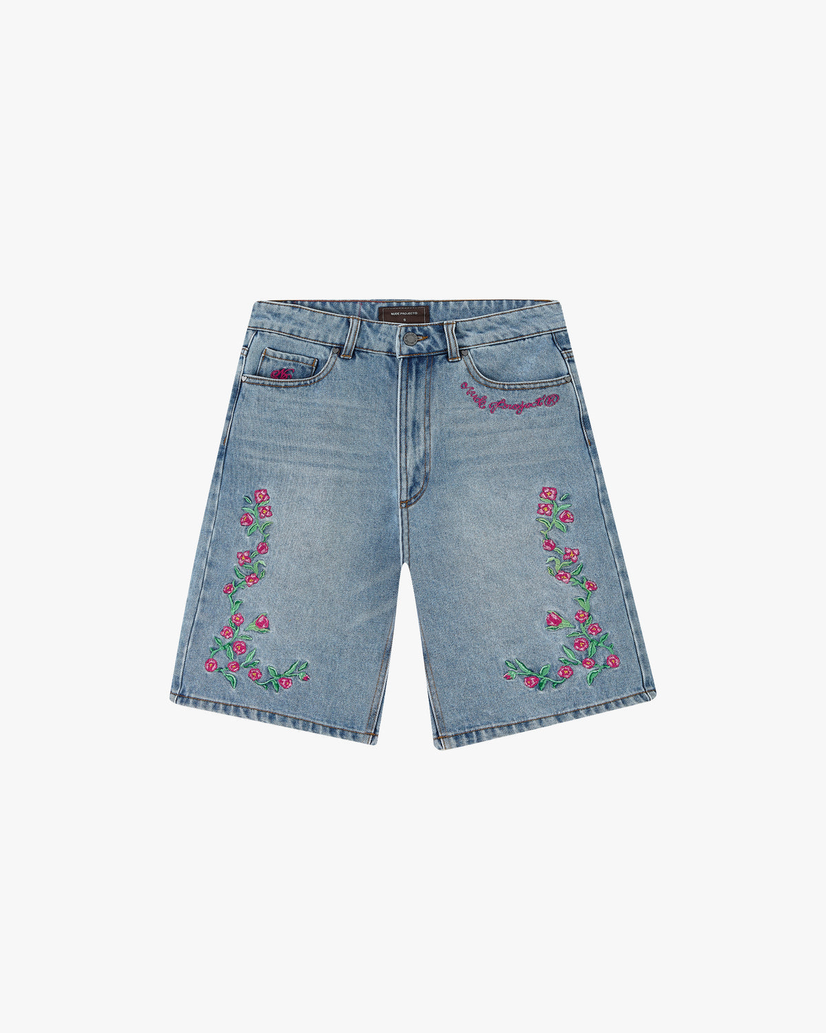 Pantalón Corto Denim Flowers