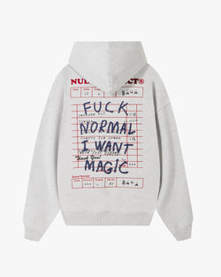 FUCK NORMAL HOOD GREY MELANGE