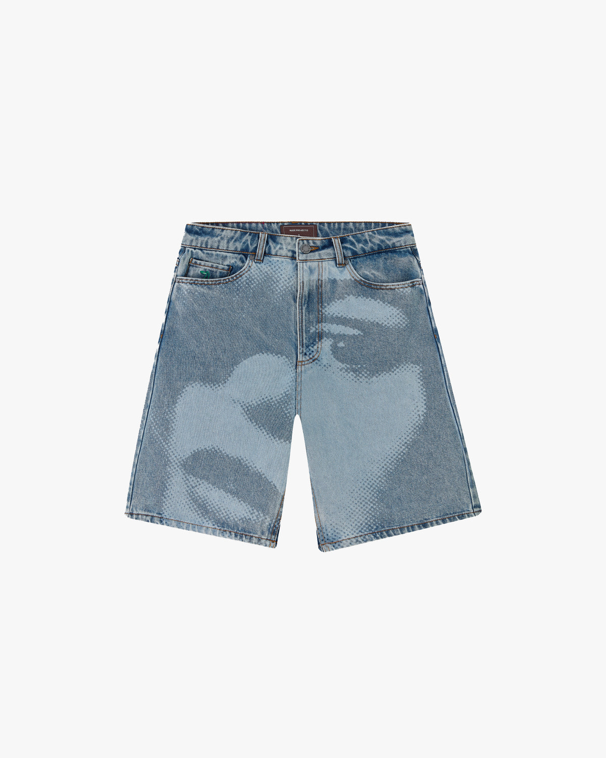 Face Denim Shorts