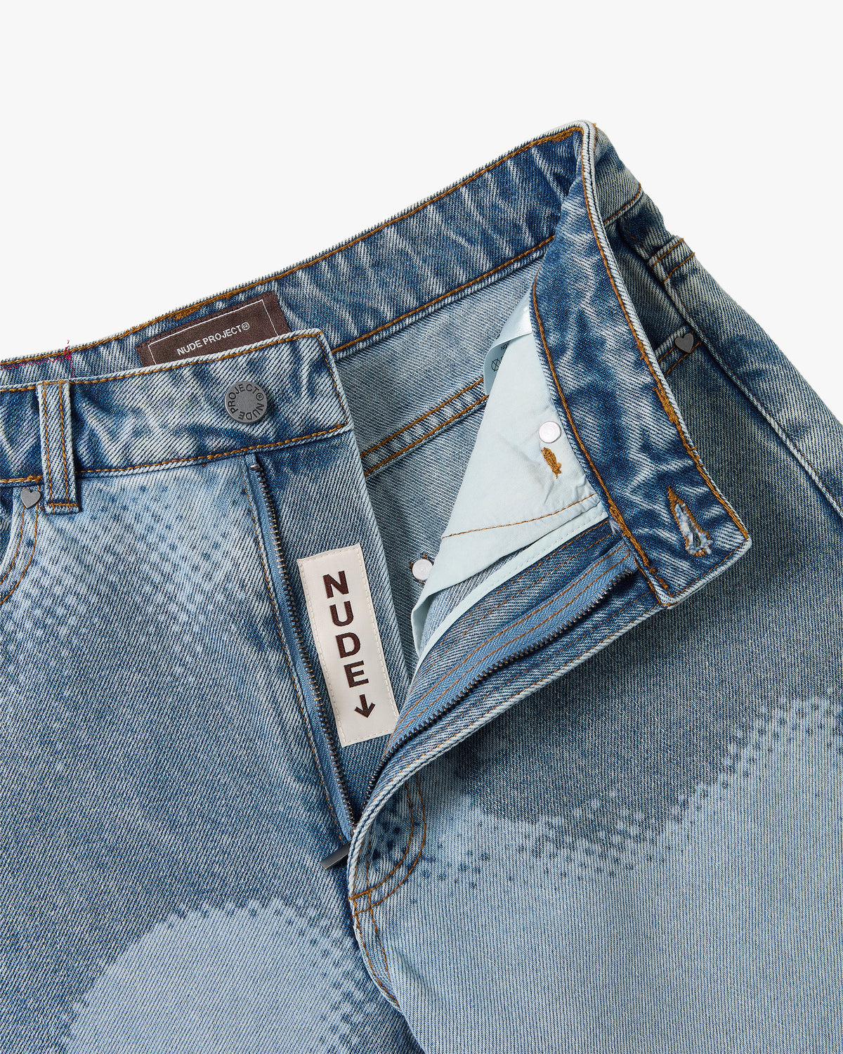 Face Denim Shorts