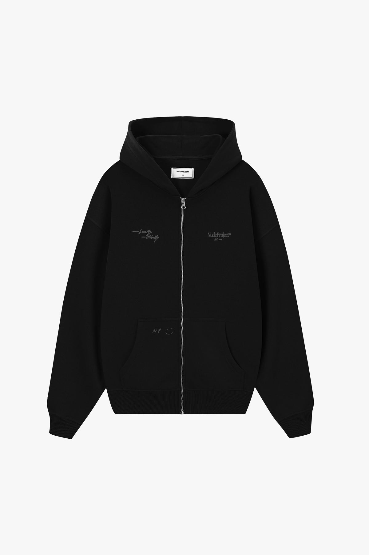 Global Soon Zip-Up Hoodie Black