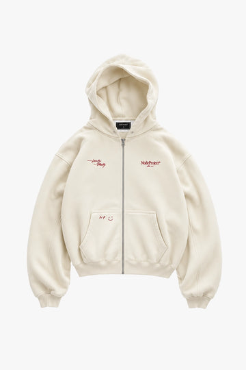 Global Soon Zip-Up Hoodie Marshmallow