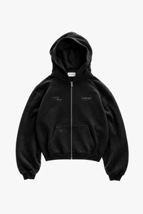 Global Soon Zip-Up Hoodie Black