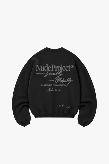 Sudadera Sin Capucha Global Soon Negro