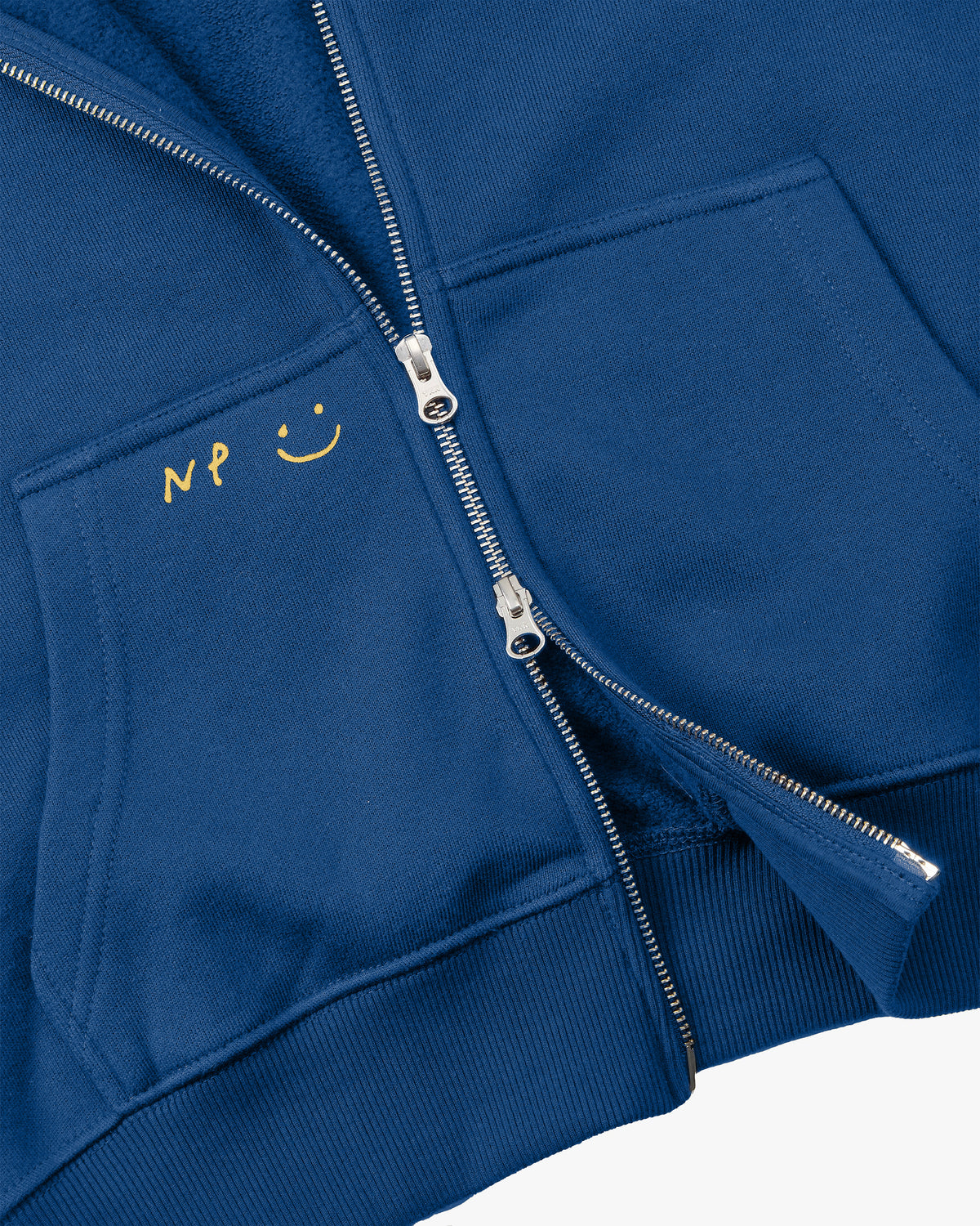 Global Soon Zip-Up Hoodie Blue