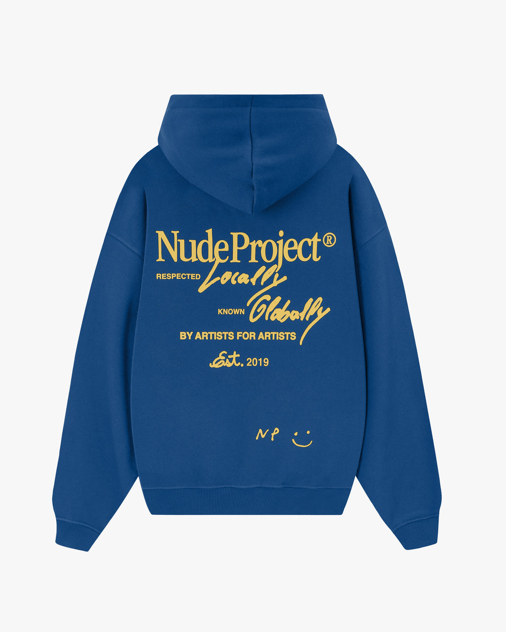Global Soon Zip-Up Hoodie Blue – Nude Project