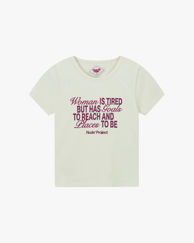 Goals Baby Tee Marshmallow