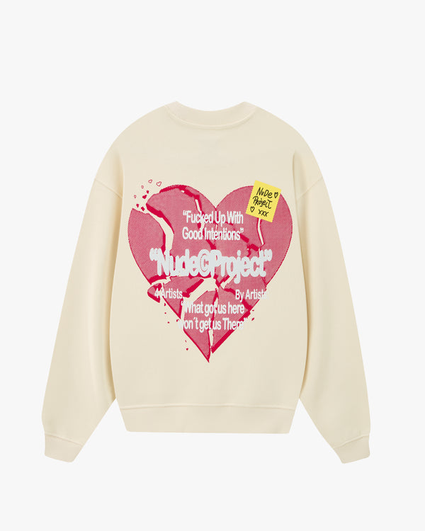 HEARTBROKEN SWEATSHIRT MARSHMALLOW