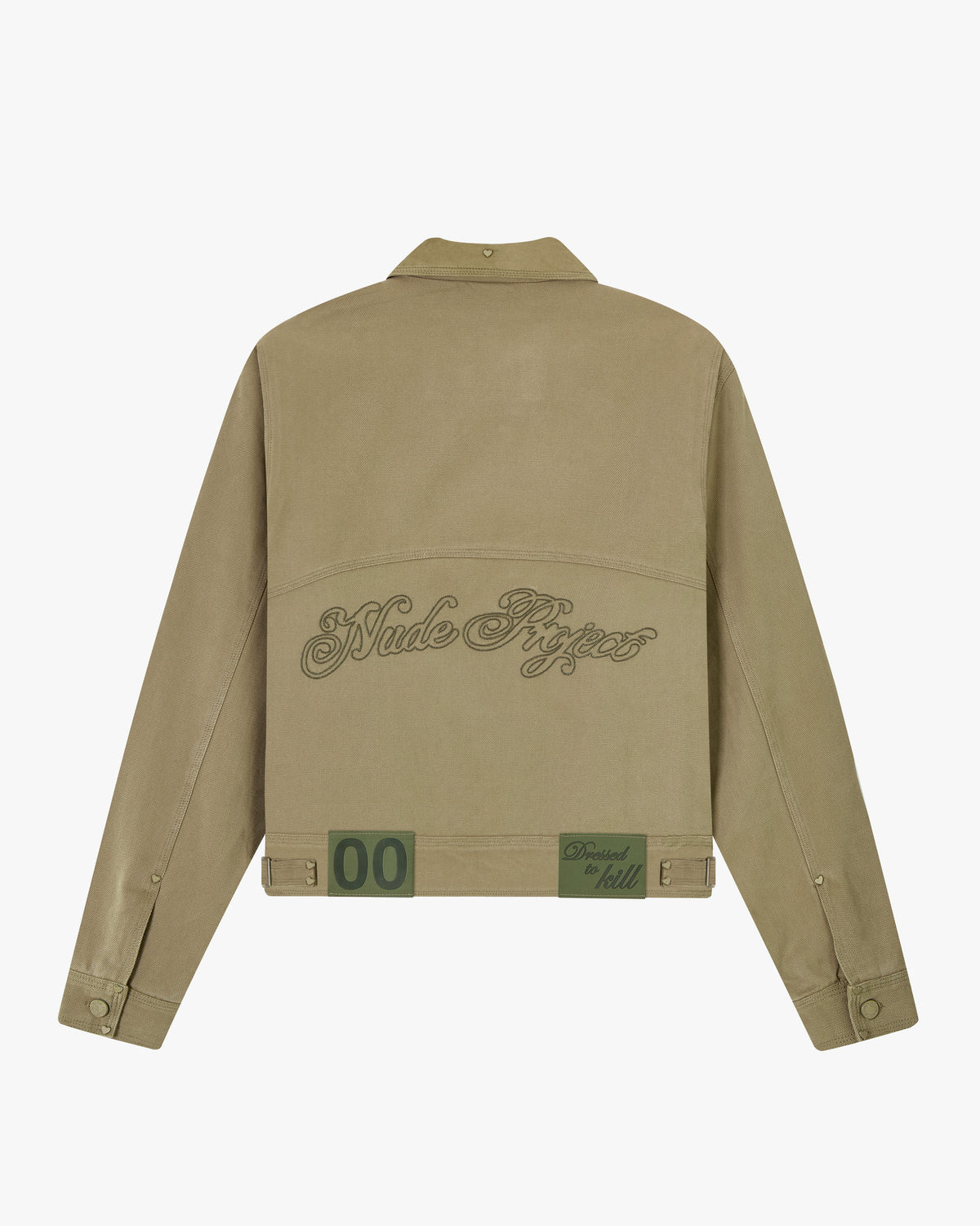 Heavy Canvas Trucker Jacket Khaki