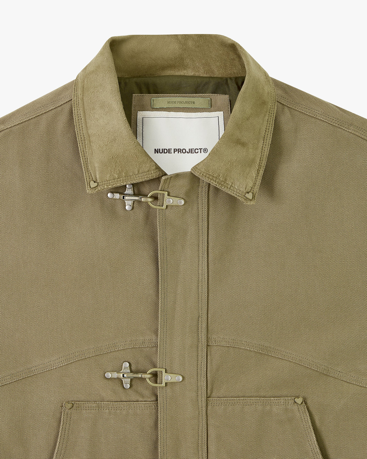 Heavy Canvas Trucker Jacket Khaki