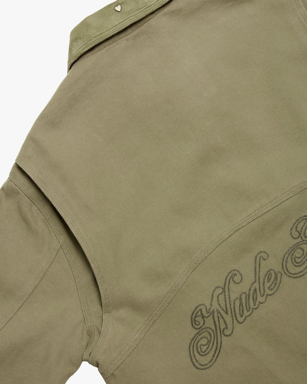 Heavy Canvas Trucker Jacket Khaki