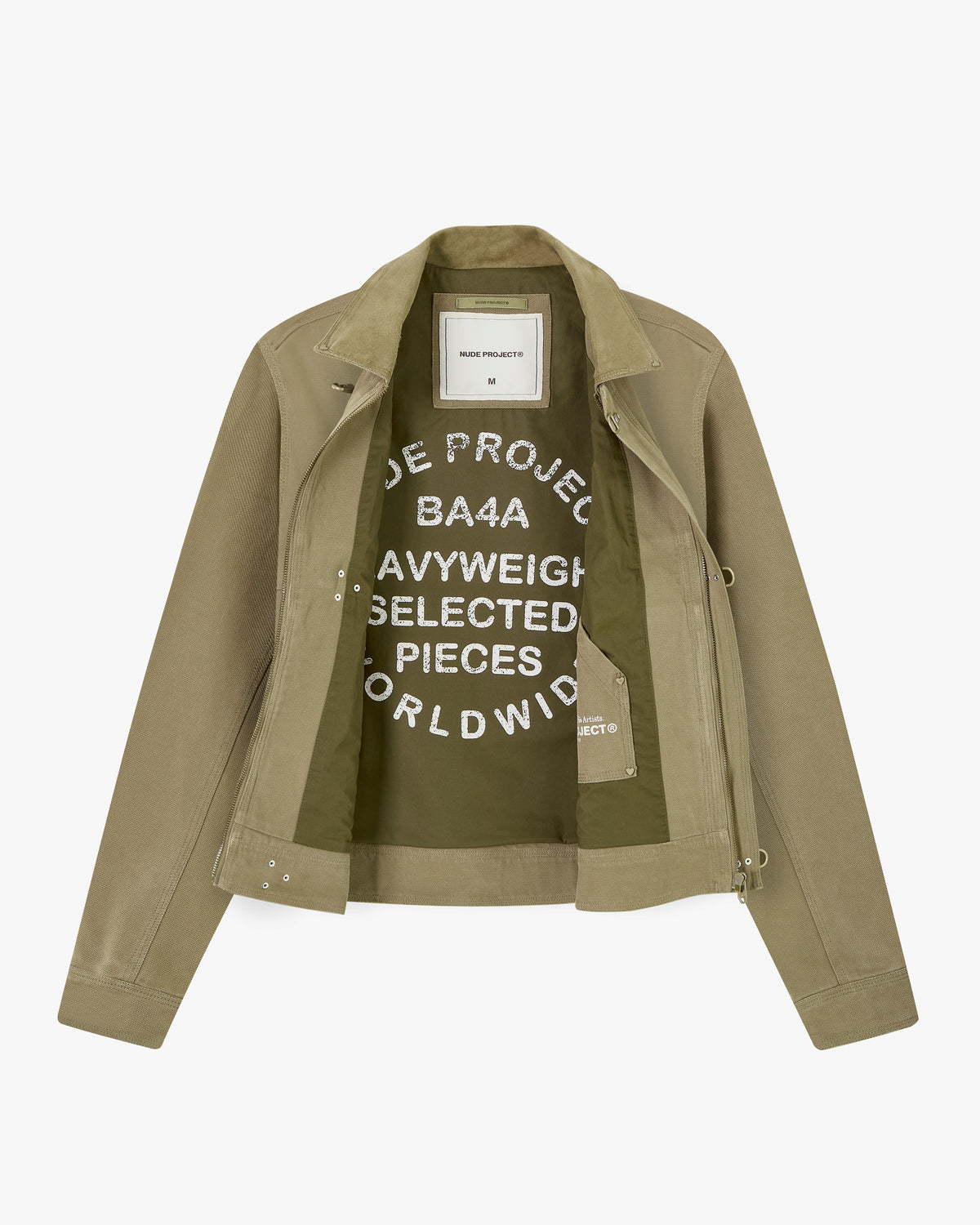 Heavy Canvas Trucker Jacket Khaki