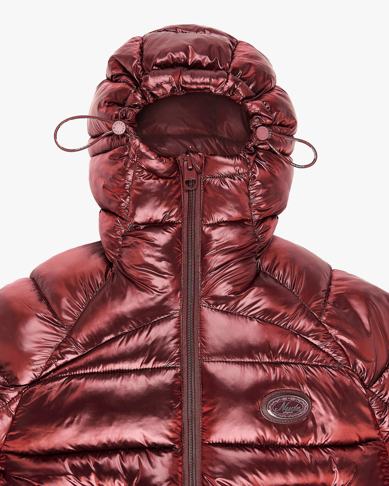 ICONIC PUFFER JACKET BURGUNDY