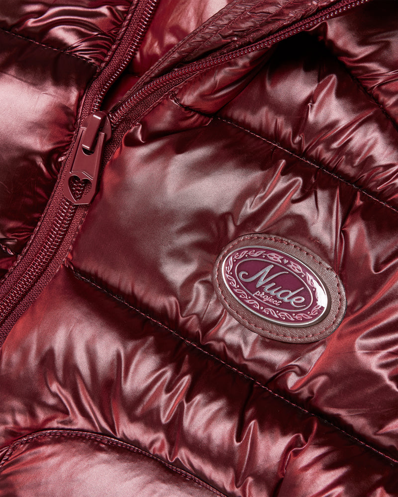 ICONIC PUFFER JACKET BURGUNDY