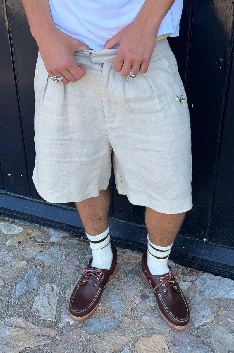 Kimchi Linen Shorts Beige