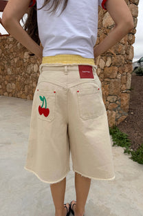 Cherry Crew Raw Denim Jorts