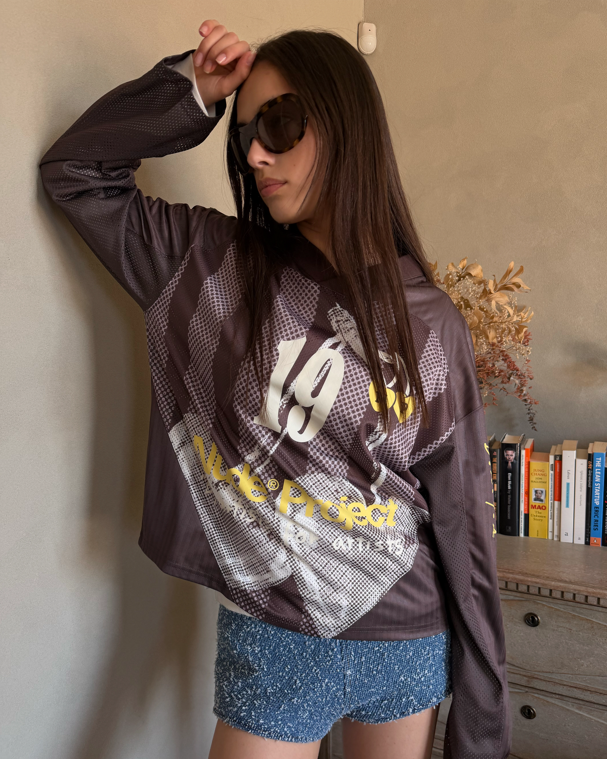 Paolo Football Long-Sleeve Tee Brown