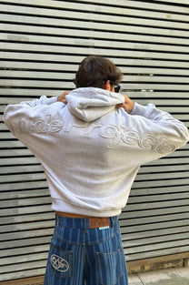 Marble Hoodie Grey Melange