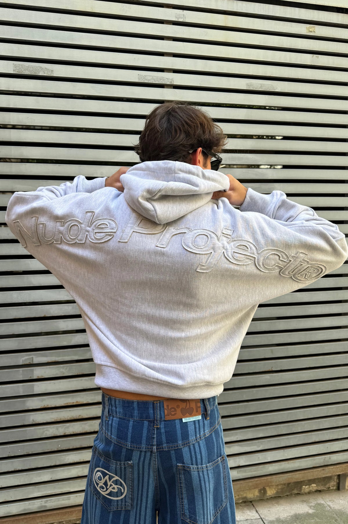 Marble Hoodie Grey Melange