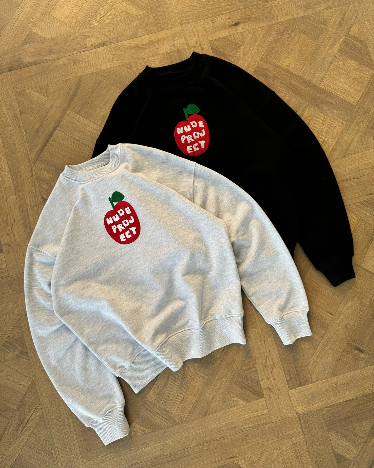 Apple Crew Sweatshirt Grey Melange