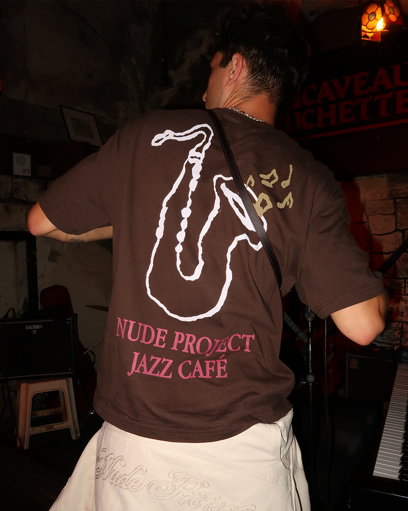 CAMISETA MARRÓN JAZZ CAFE