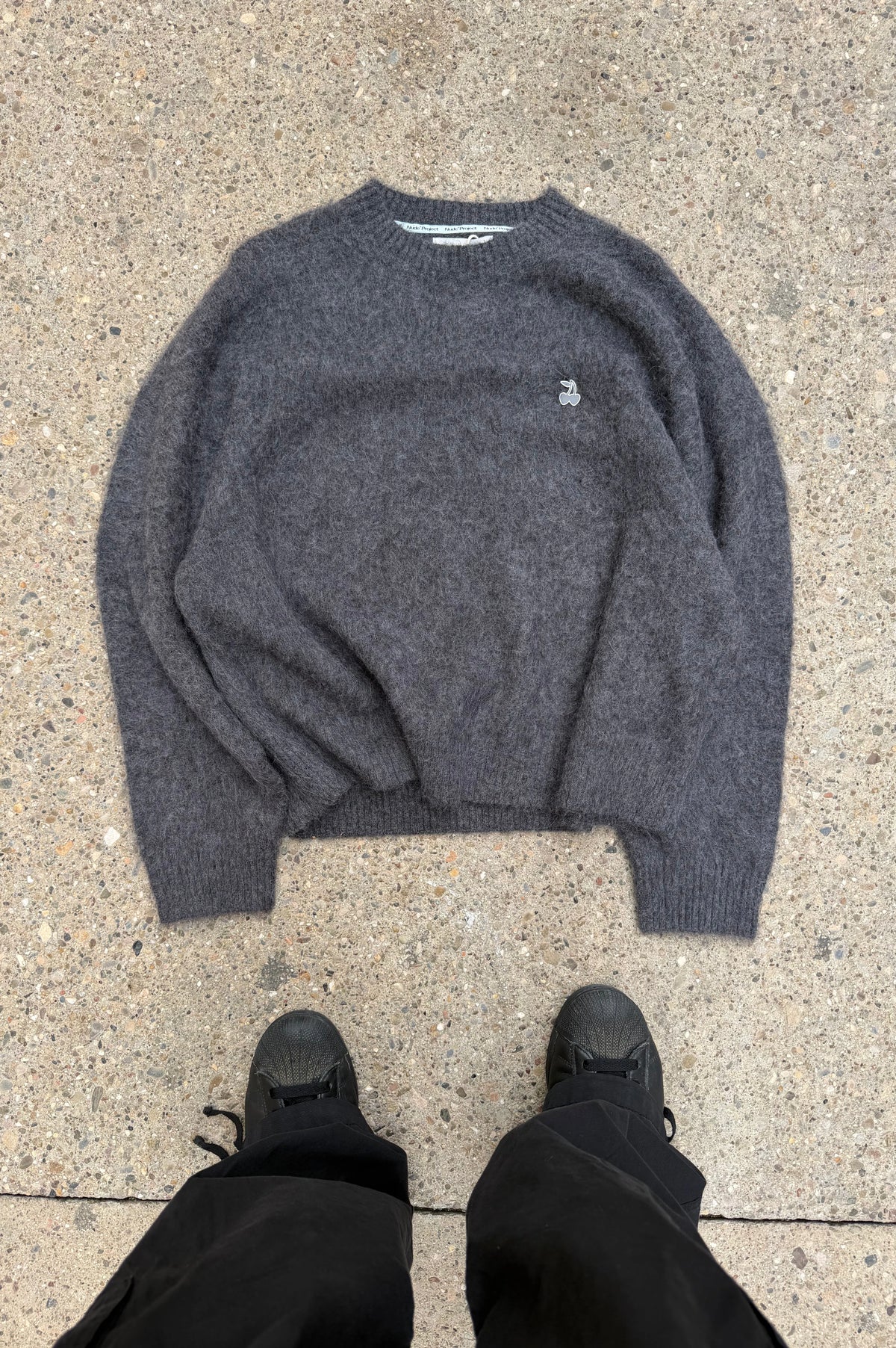 Alpaca Knit Sweater Grey
