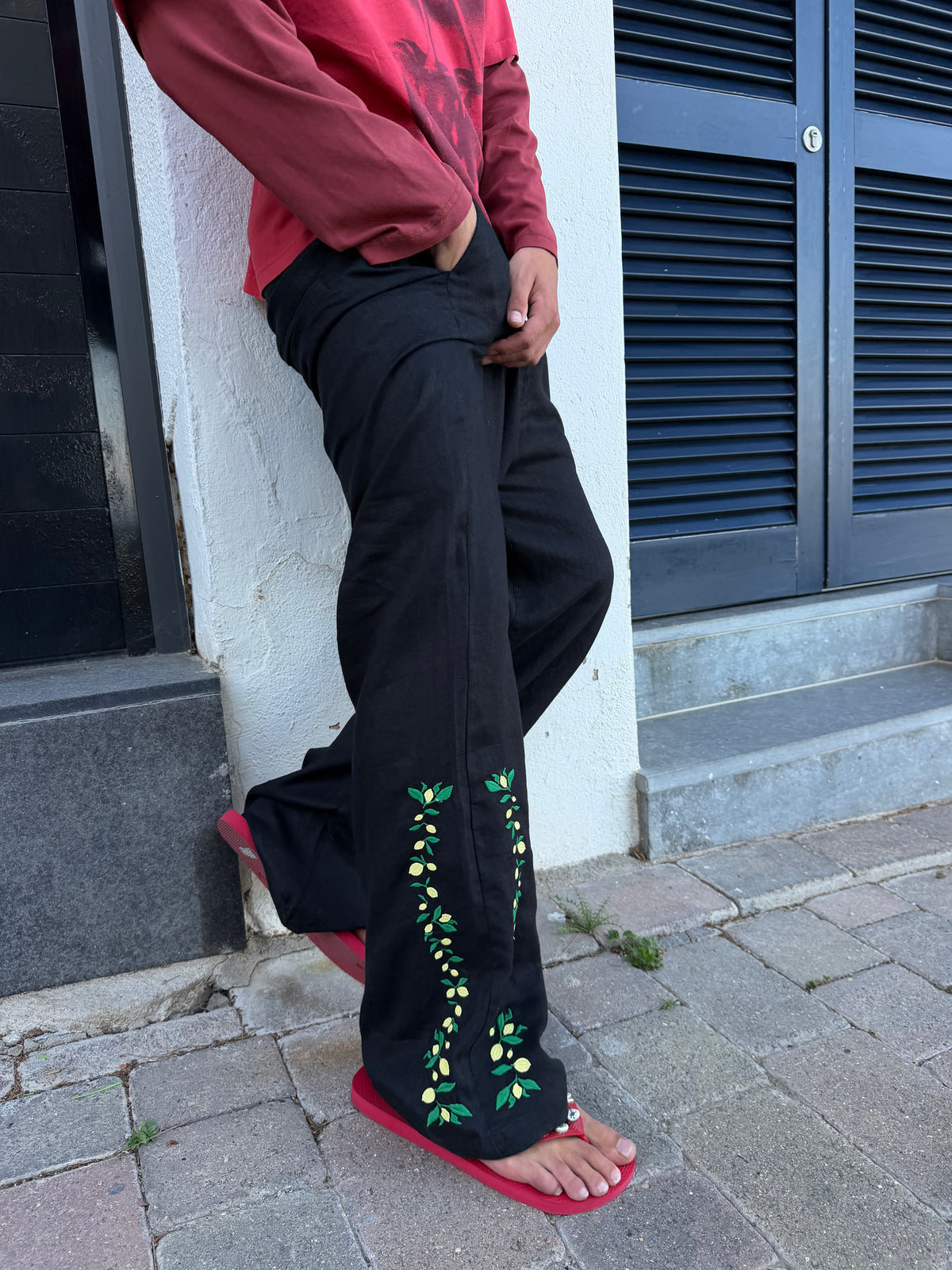 Kimchi Linen Pants Black