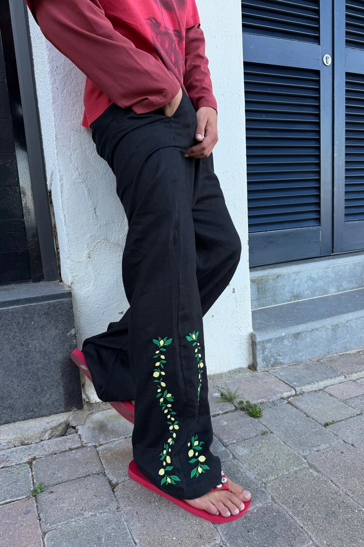 Kimchi Linen Pants Black