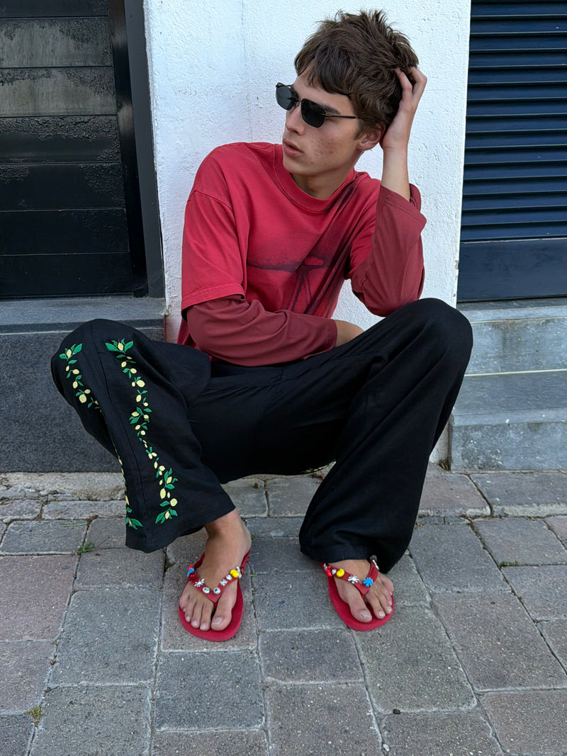 Kimchi Linen Pants Black