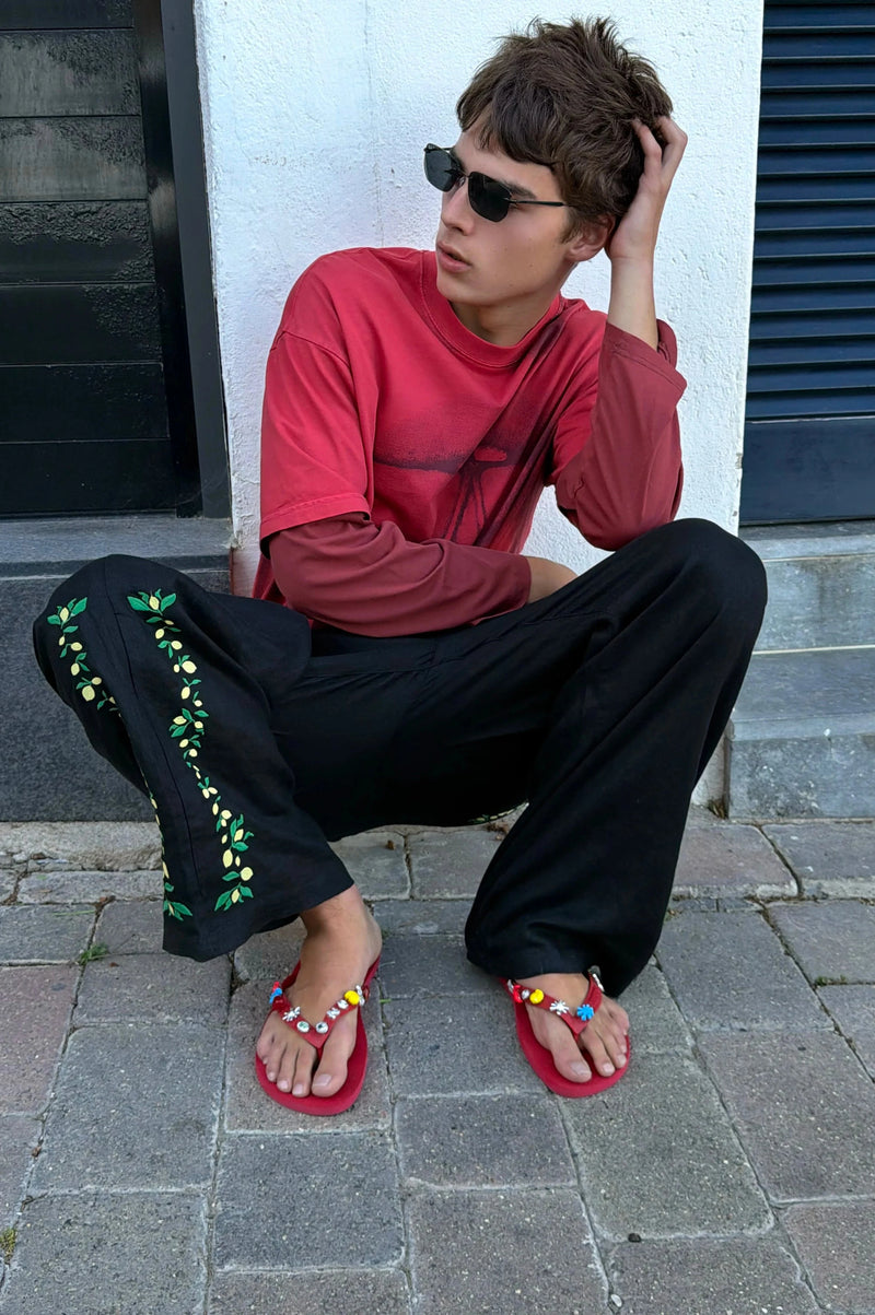 Kimchi Linen Pants Black