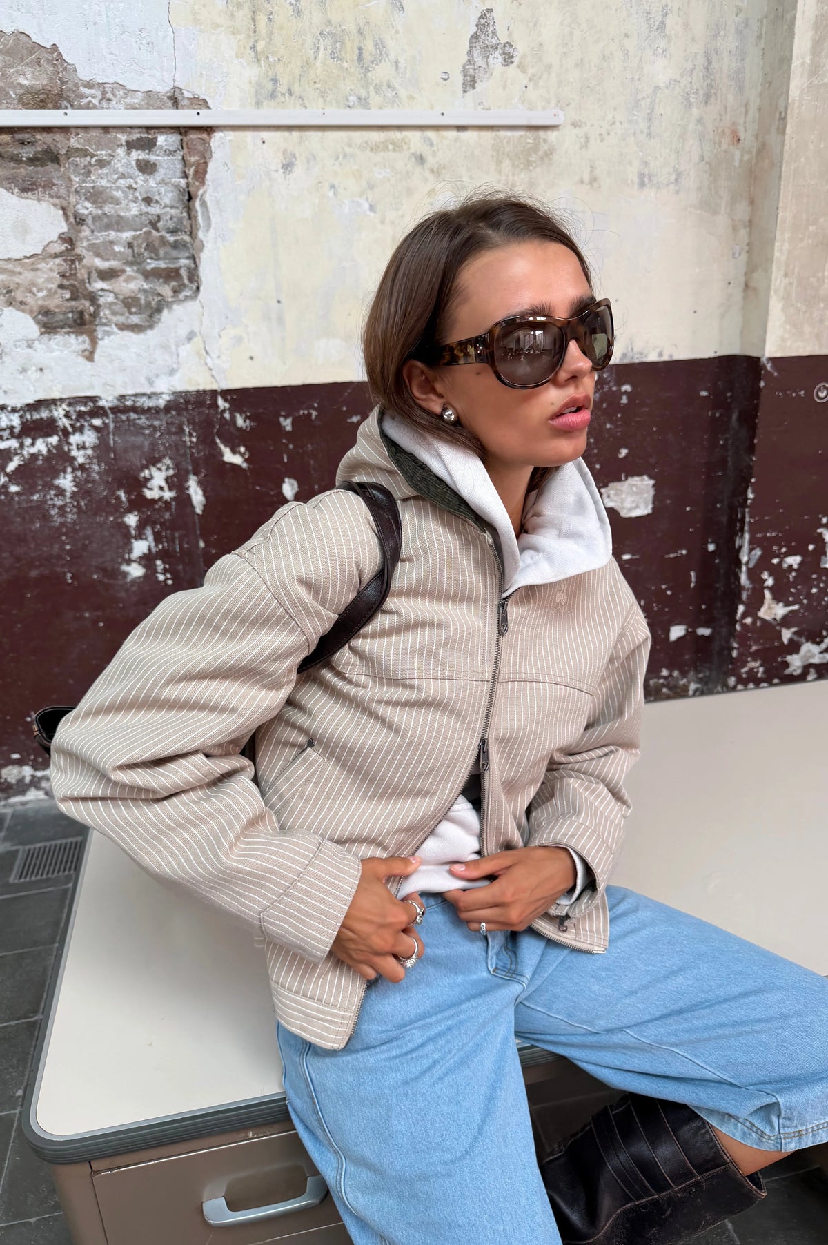 Worker Jacket Canvas Beige