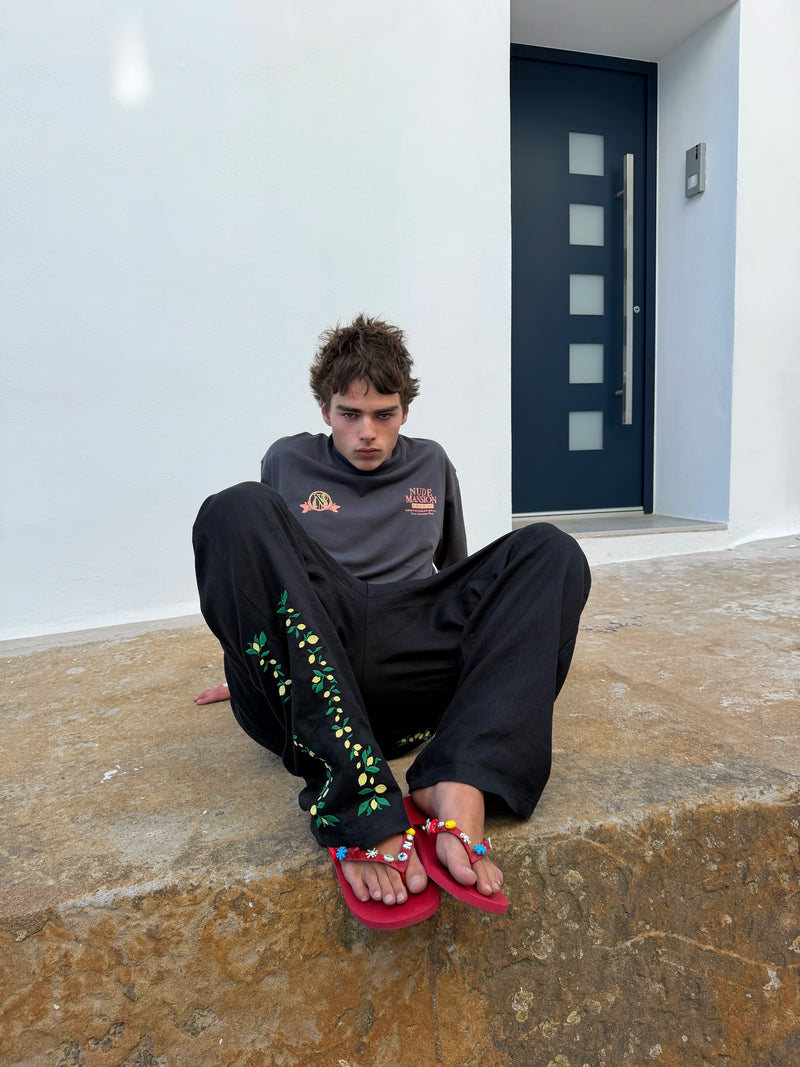 Kimchi Linen Pants Black