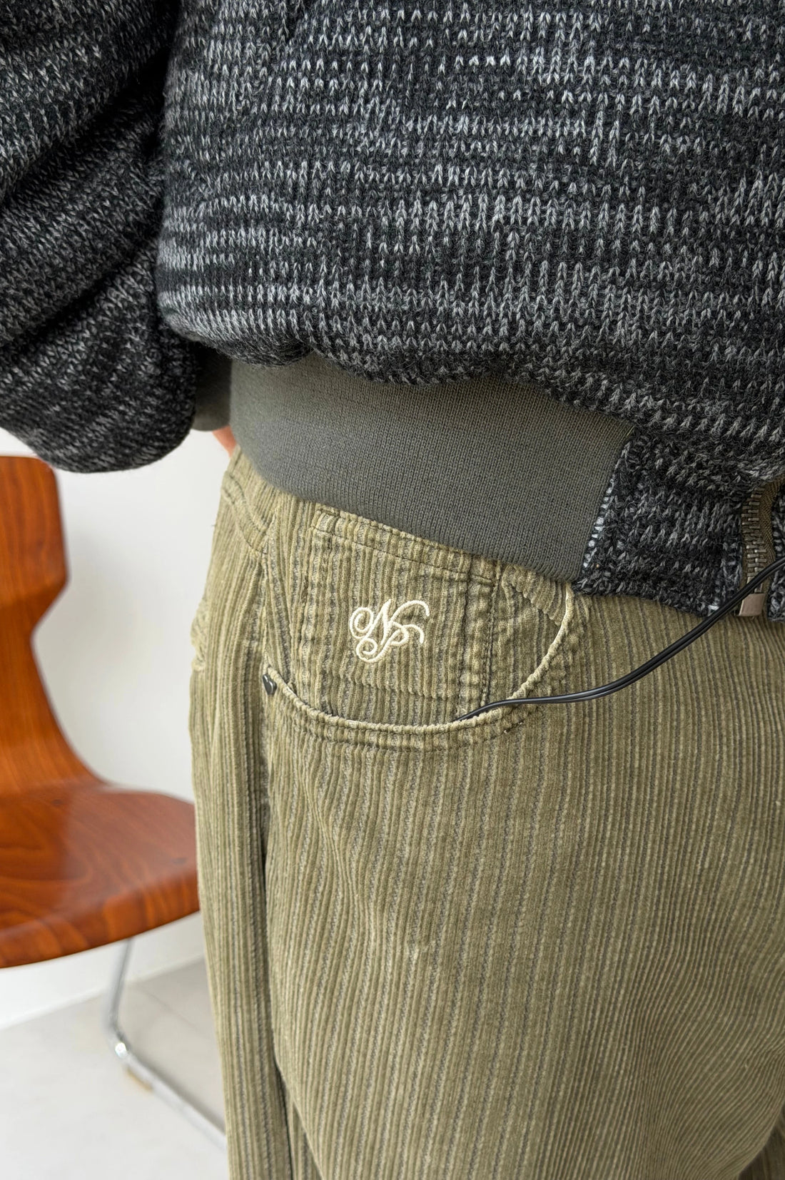 Director Corduroy Pants Green