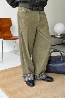 Director Corduroy Pants Green