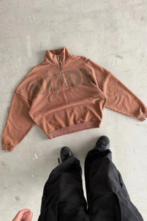Daegu Quarter-Zip Brown