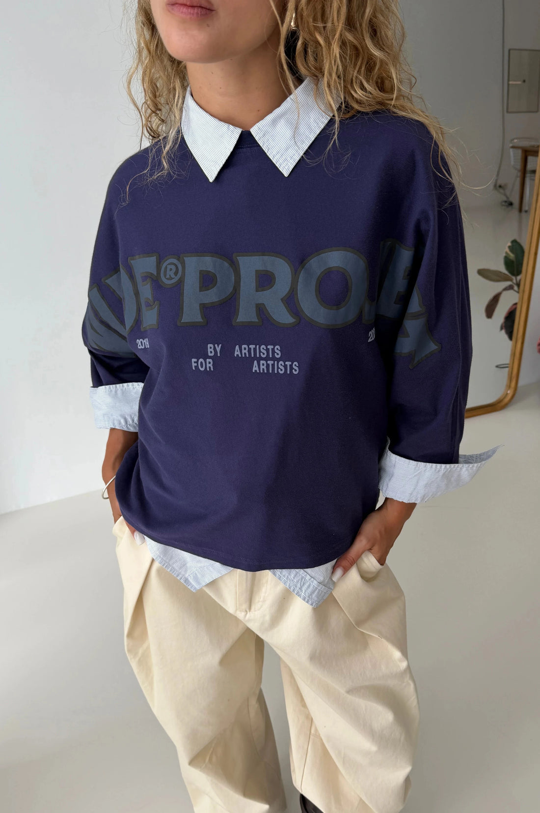 Macro Long-Sleeve Tee Navy