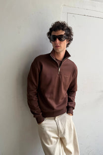 Origins Quarter-Zip Brown