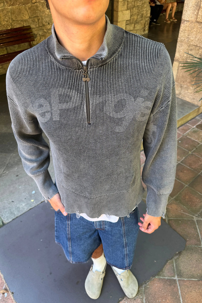 Beast Quarter-Zip Knit Ash