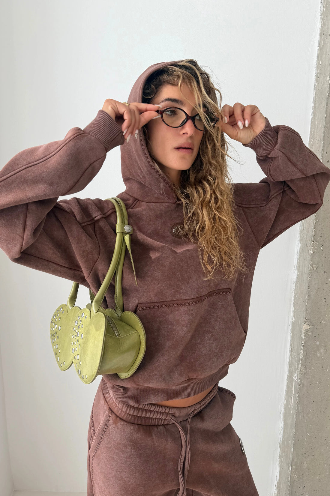 Solid Hoodie Brown